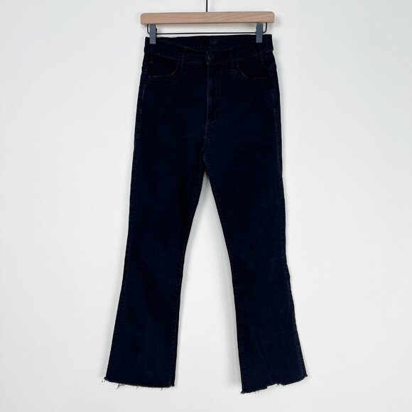 MOTHER The Hustler Ankle Fray Denim Jeans Crop Flare Boot Cut High Rise Waisted - Picture 7 of 16